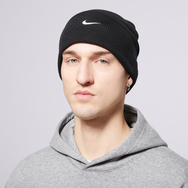 Дамска зимна шапка NIKE ШАПКА U NK PEAK BEANIE TC SWSH F24 L hf0187-010 цвят черен