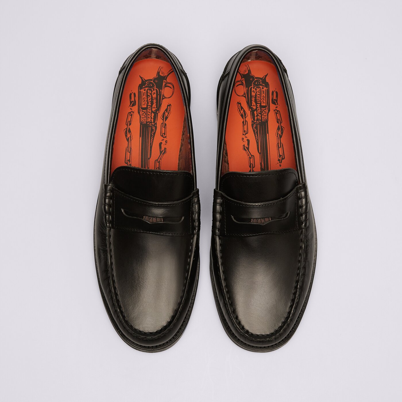 Мъжки кежуал NAKED WOLFE RIVIERA BLACK LEATHER nwrivierablack цвят черен