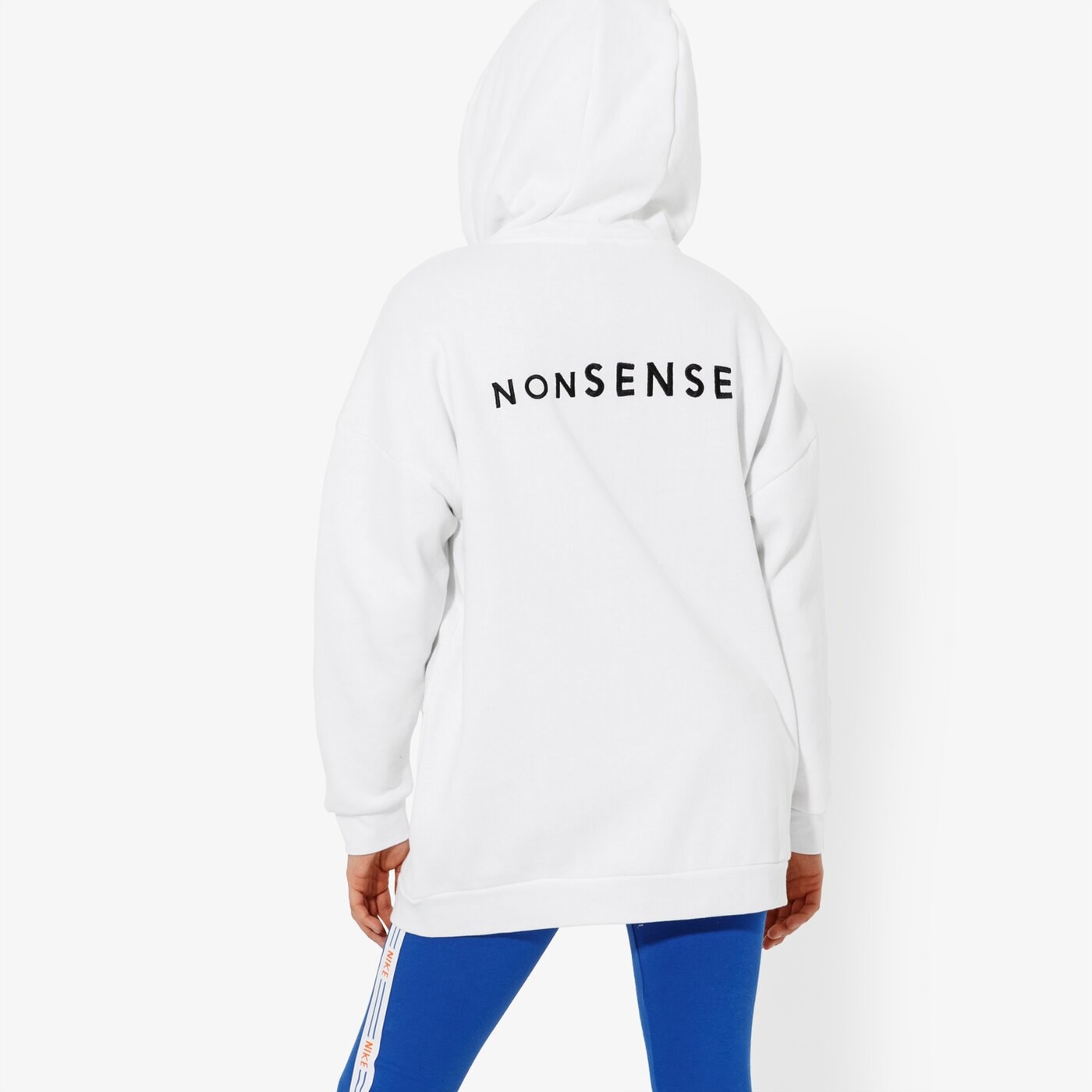 Дамски суичър CONFRONT СУИТЧЪР NONSENSE HOODY cf19bld02001 цвят бял