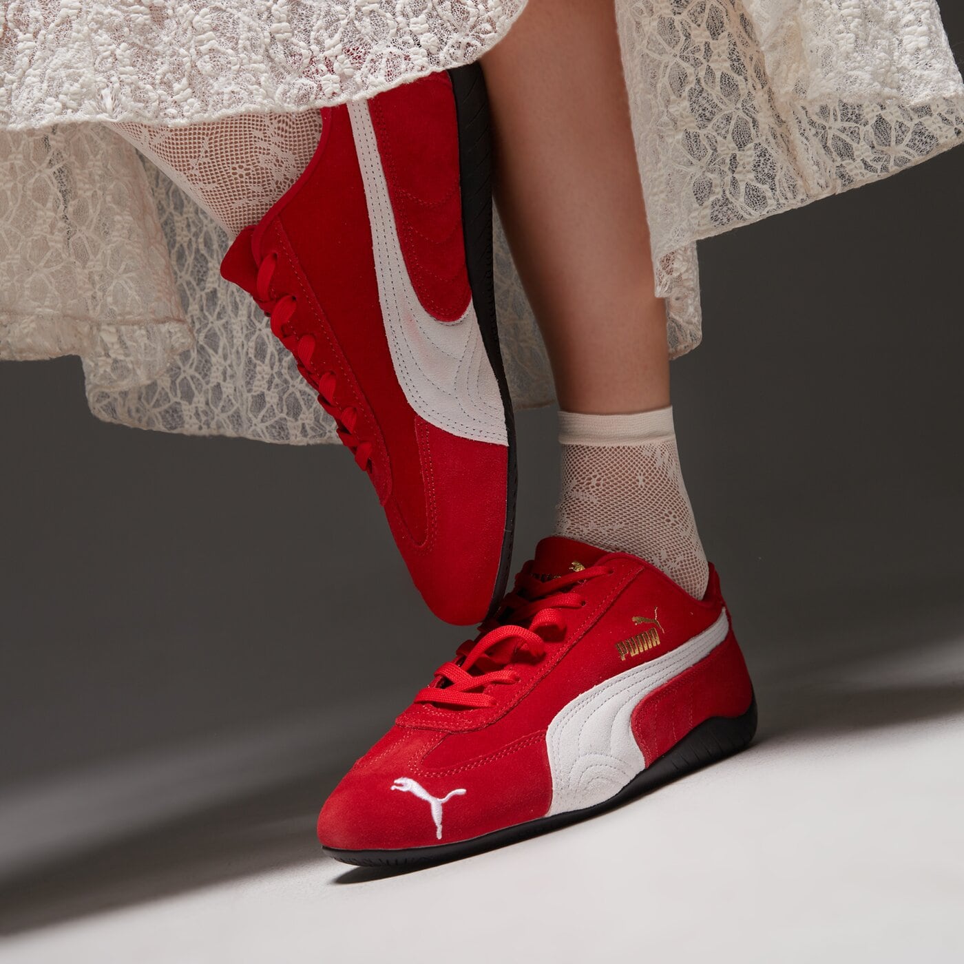 Дамски маратонки PUMA SPEEDCAT OG 39884602 цвят червен