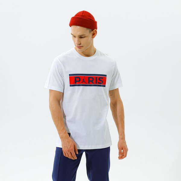 Мъжка тениска JORDAN ТЕНИСКА PARIS SAINT-GERMAIN WORDMARK db6510-100 цвят бял