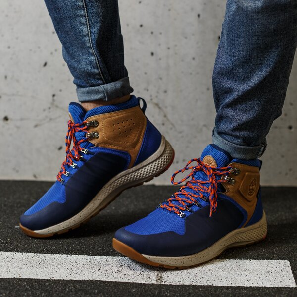 Мъжки зимни обувки TIMBERLAND FLYROAM TRAIL FABRIC WP ca1qhs цвят син