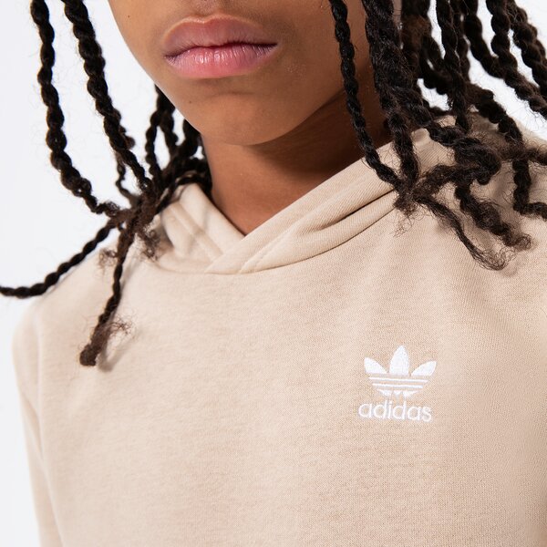 Детски суичър ADIDAS СУИТЧЪР С КАЧУЛКА HOODIE GIRL hk2845 цвят бежов