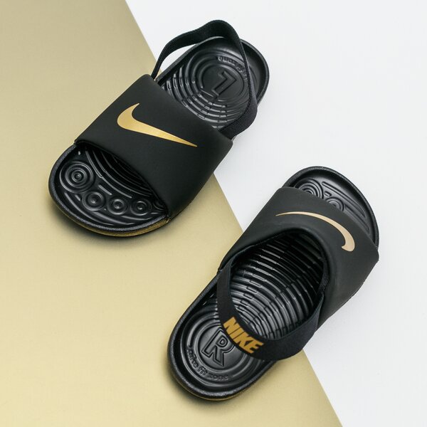 Детски чехли и сандали NIKE KAWA SLIDES  bv1094-003 цвят черен