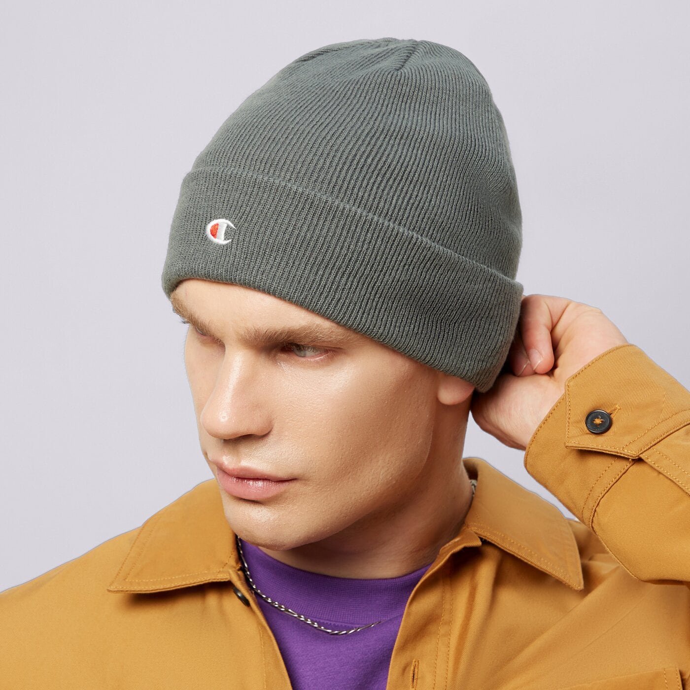 Дамска зимна шапка CHAMPION ШАПКА BEANIE 802406gs510 цвят зелен