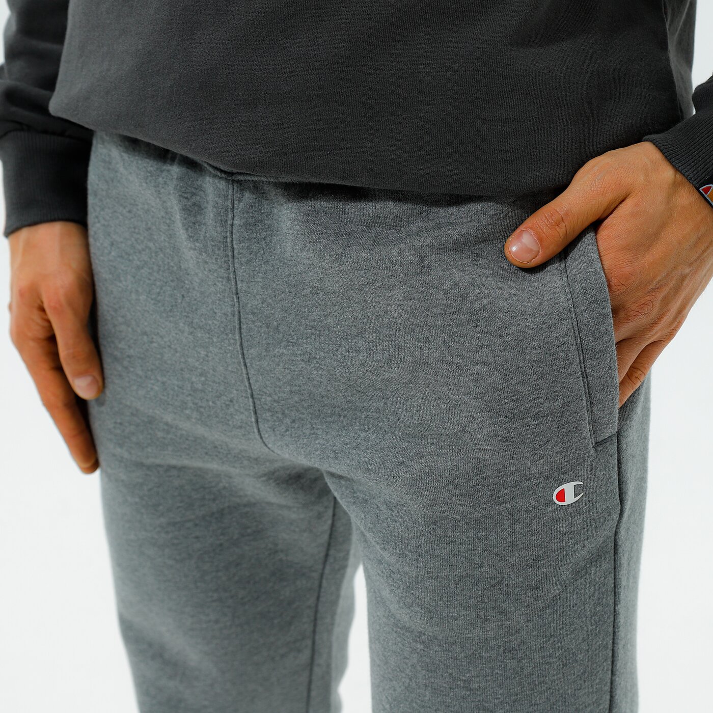 Мъжки панталони CHAMPION ПАНТАЛОНИ RIB CUFF PANTS 214962em515 цвят сив