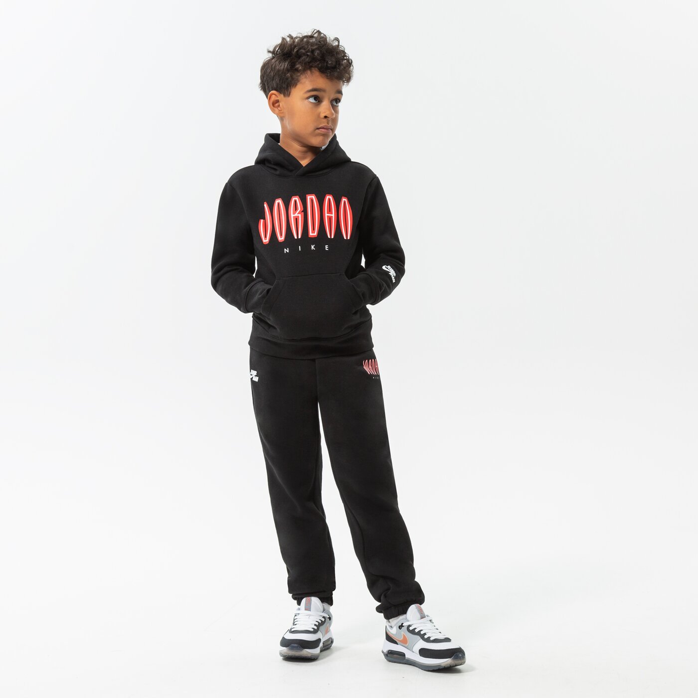 Детски суичър JORDAN СУИТЧЪР С КАЧУЛКА MJ MVP HBR FLC PO BOY 95b685-023 цвят черен