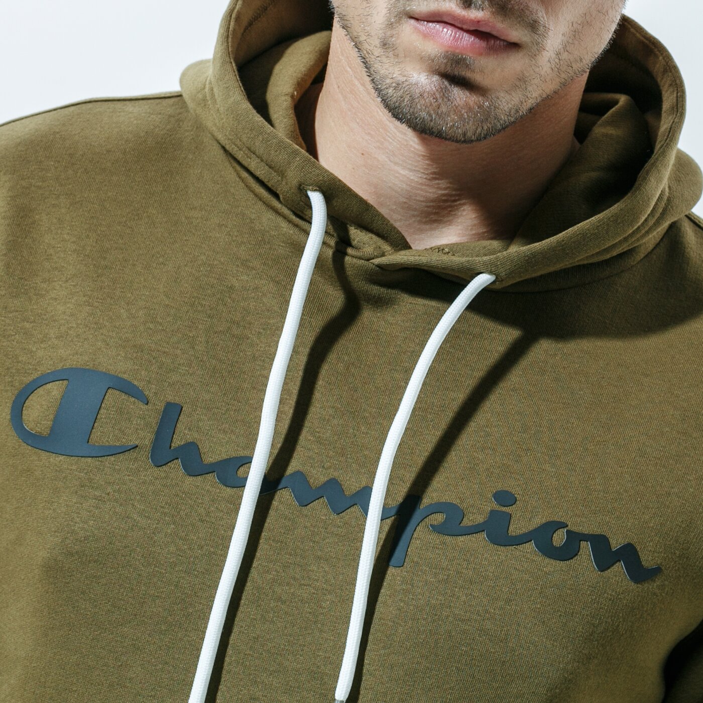 Мъжки суичър CHAMPION СУИТЧЪР С КАЧУЛКА HOODED SWEATSHIRT 214743ms549 цвят каки