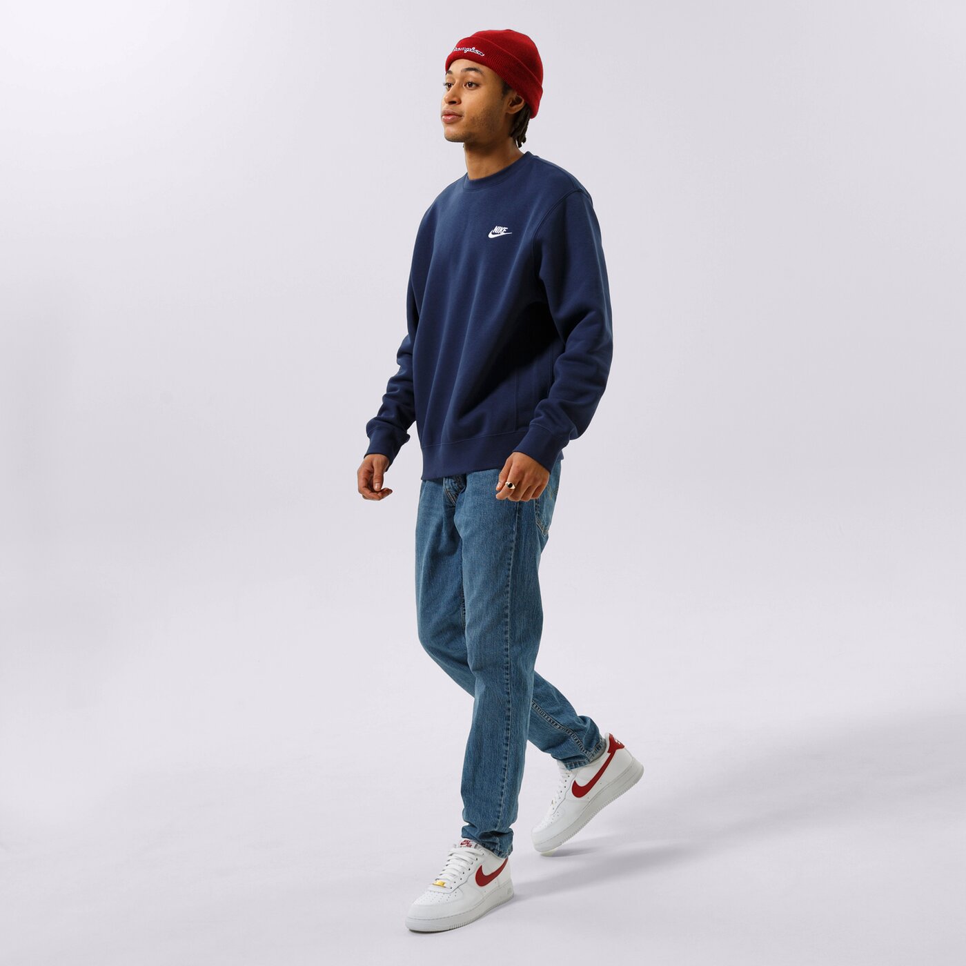 Мъжки суичър NIKE СУИТЧЪР SPORTSWEAR CLUB FLEECE bv2662-410 цвят тъмносин