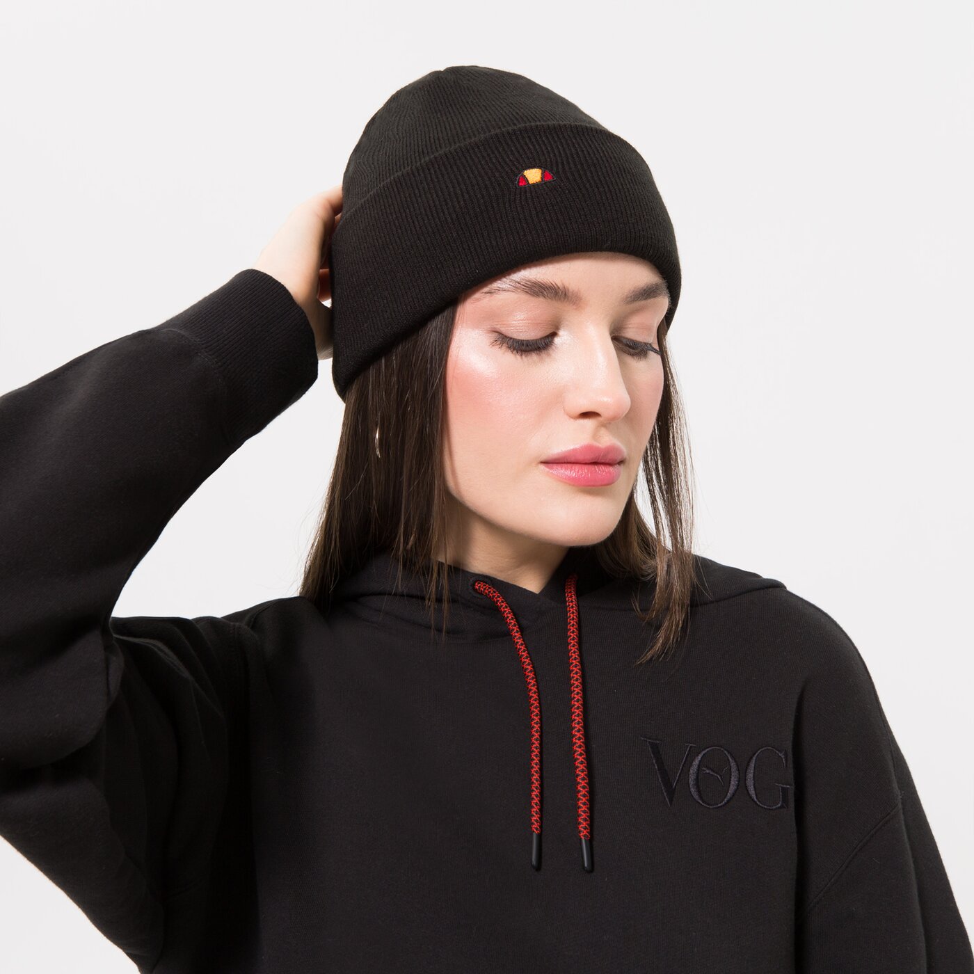 Дамска зимна шапка ELLESSE ШАПКА THAR BEANIE BLK sapa2365011 цвят черен