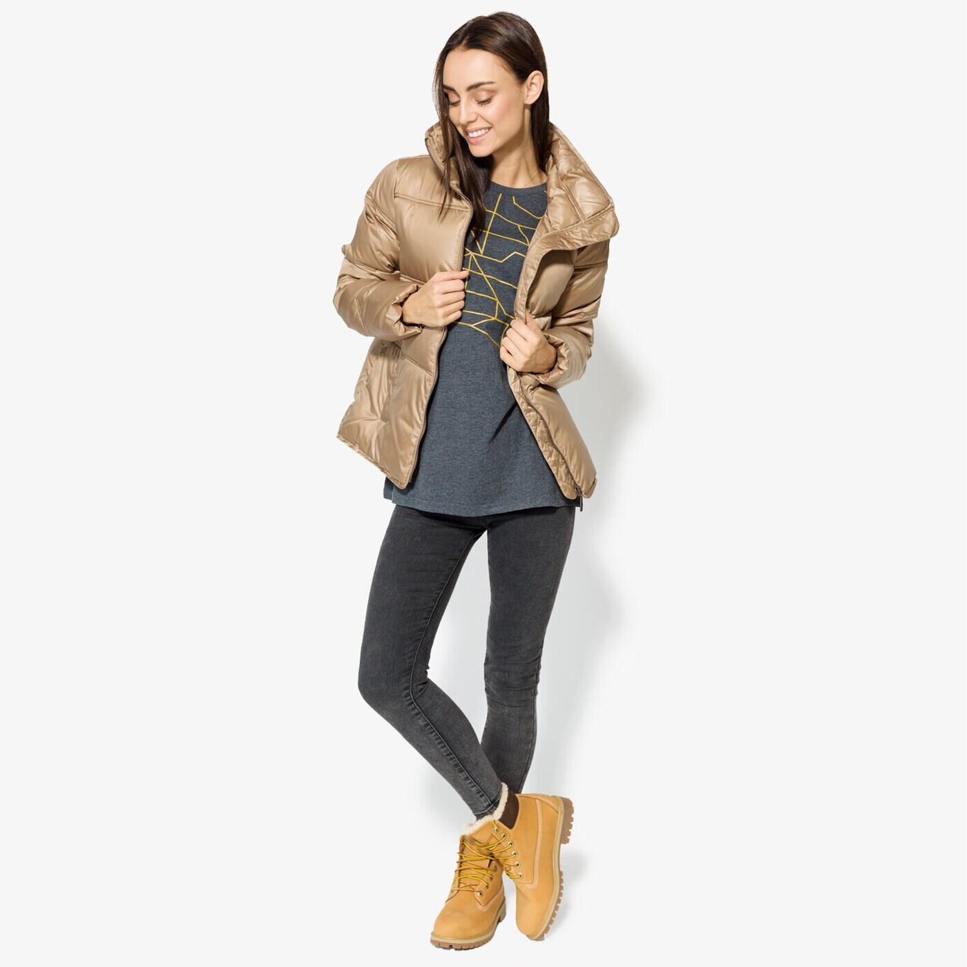 Дамско зимно яке CONFRONT ЯКЕ PEGGY cfv37kud01001 цвят бежов