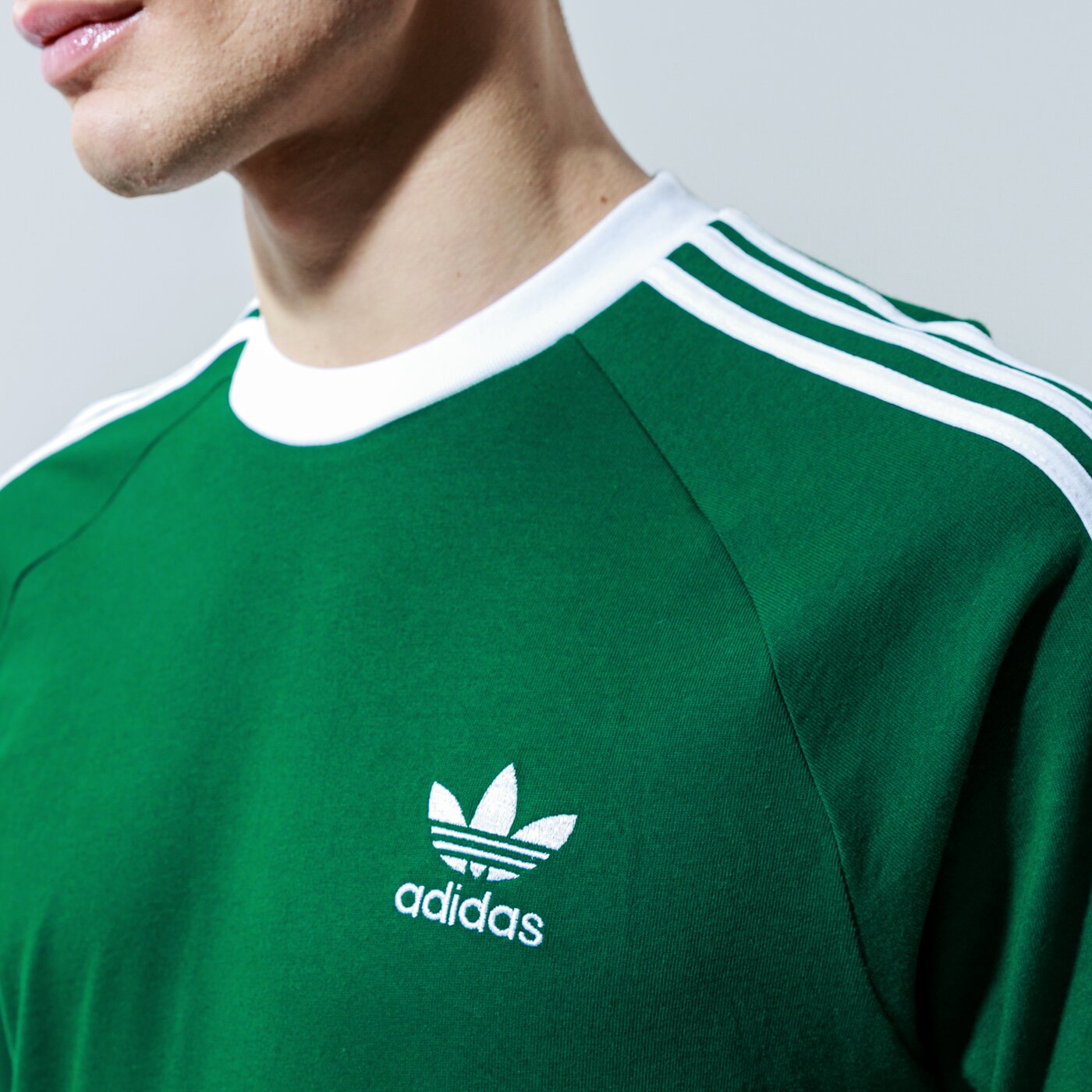Мъжка тениска ADIDAS ТЕНИСКА 3-STRIPES LS T gd9937 цвят зелен