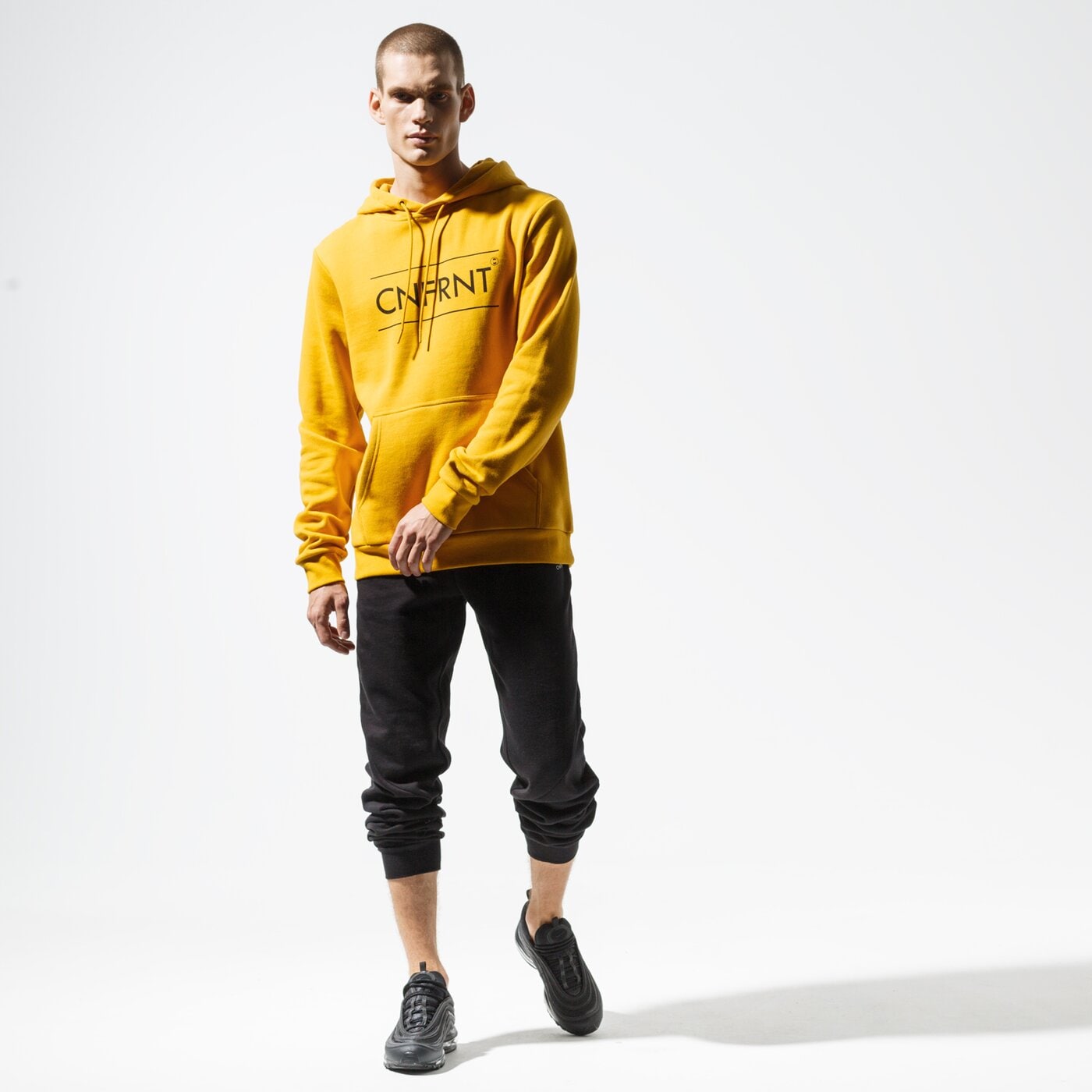 Мъжки суичър CONFRONT СУИТЧЪР ESSENTIAL YLW HOODY  cf39blm38001 цвят жълт