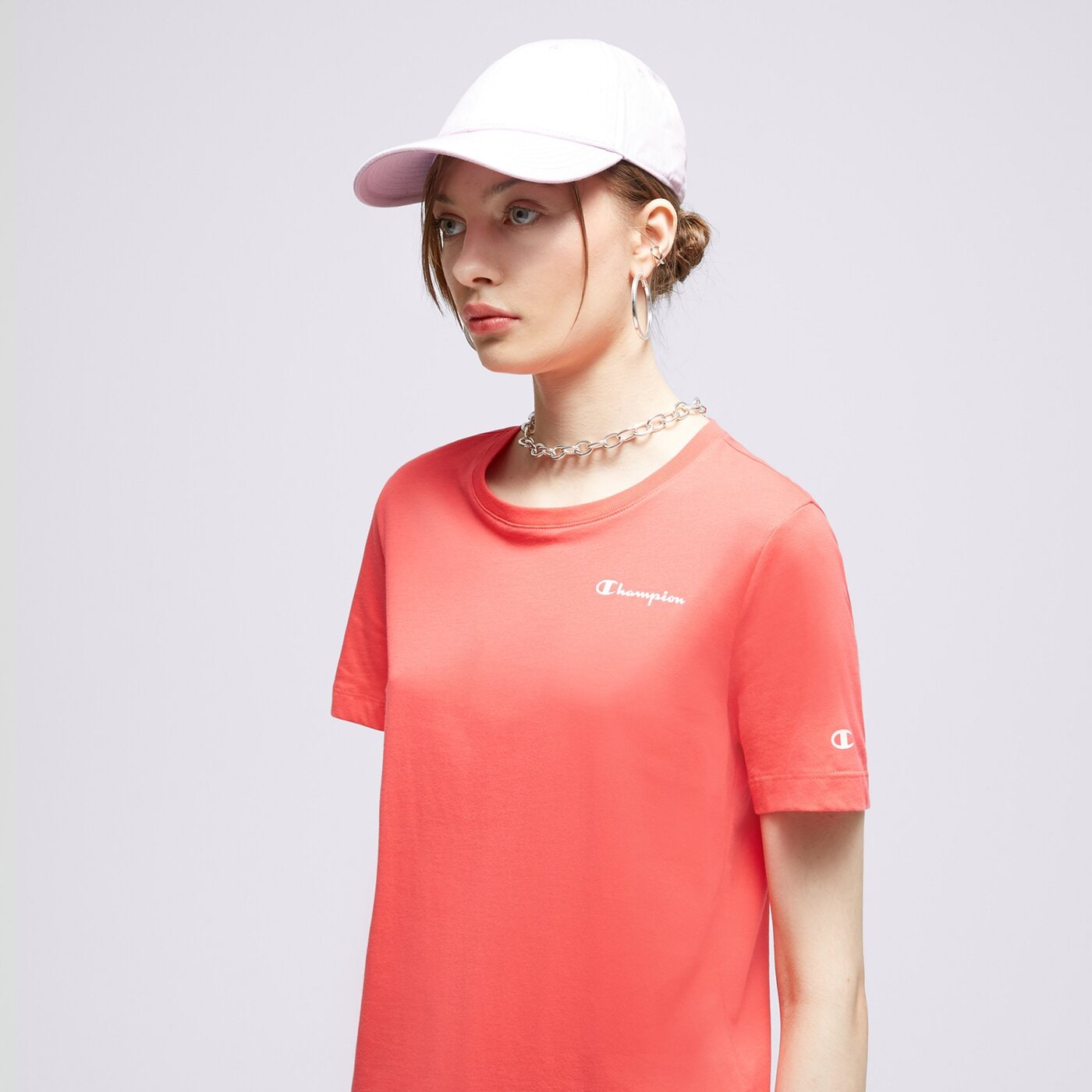 Дамска тениска CHAMPION ТЕНИСКА CREWNECK ТЕНИСКА 116934rs009 цвят розов