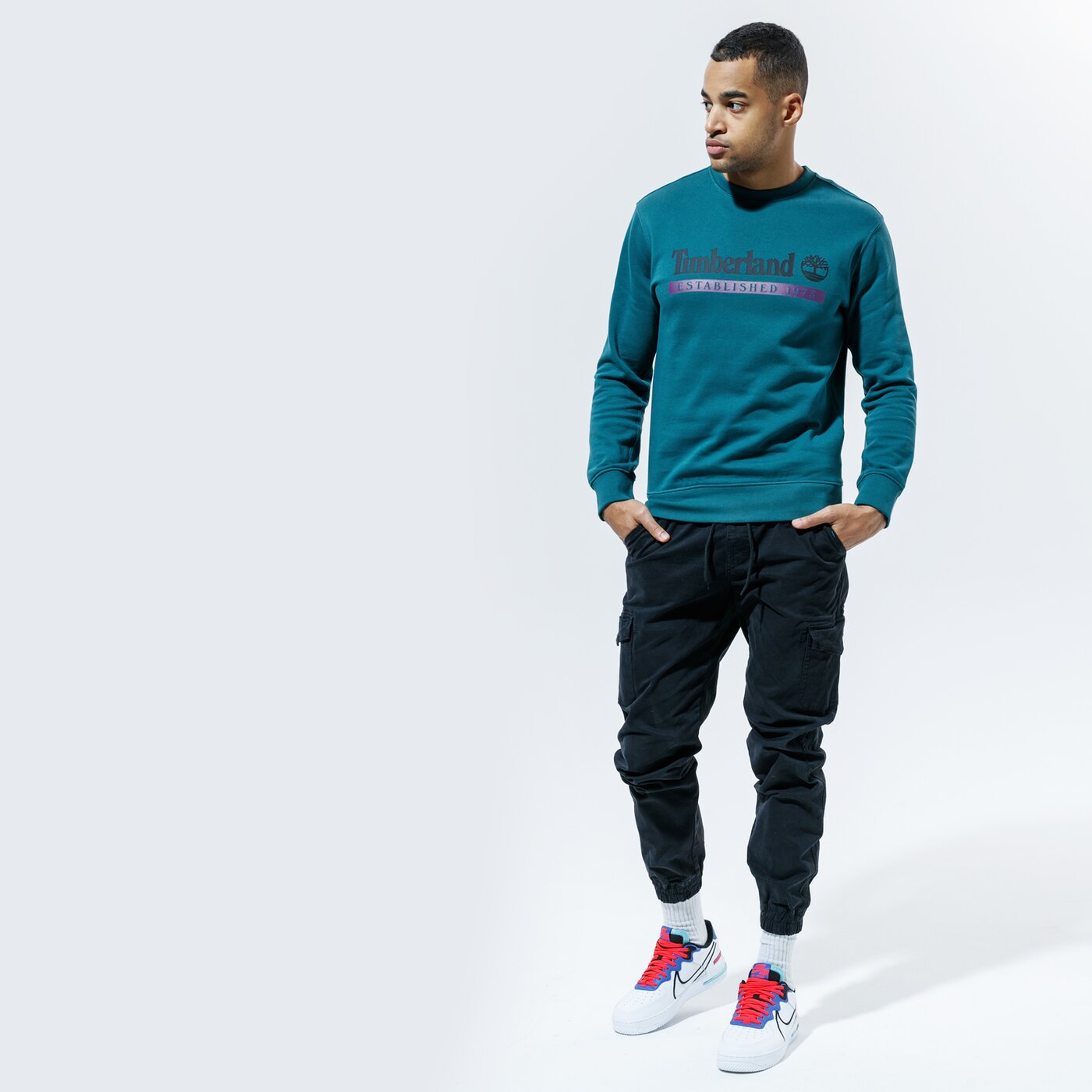 Мъжки суичър TIMBERLAND СУИТЧЪР YC ESTABLISHED 1973 CREW NECK tb0a2amhaq91 цвят зелен