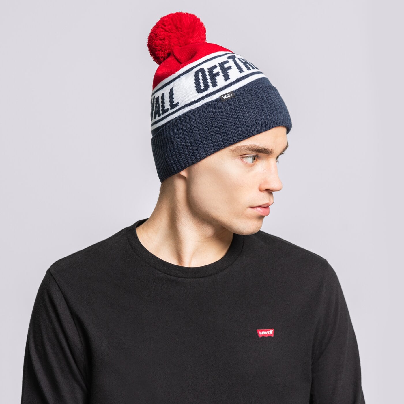 Дамска зимна шапка VANS ЗИМНА ШАПКА MN OFF THE WALL POM BEANIE vn0a2yr7ky91 цвят многоцветен