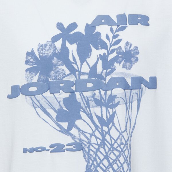 Детска тениска JORDAN ТЕНИСКА JDG JORDAN 23 FLOWERS SS TEE GIRL 45f165-001 цвят бял