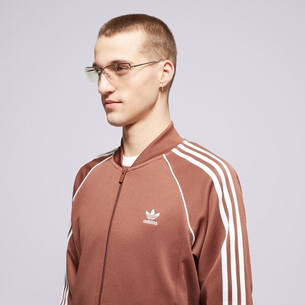 Мъжки суичър ADIDAS СУИТЧЪР СЪС ЗАКОПЧАВАНЕ SST TT iy9855 цвят кафяв