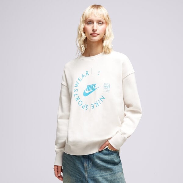 Дамски суичър NIKE СУИТЧЪР W NSW FLC OS CREW PRNT SU SWEATSHIRT fd4234-030 цвят бежов