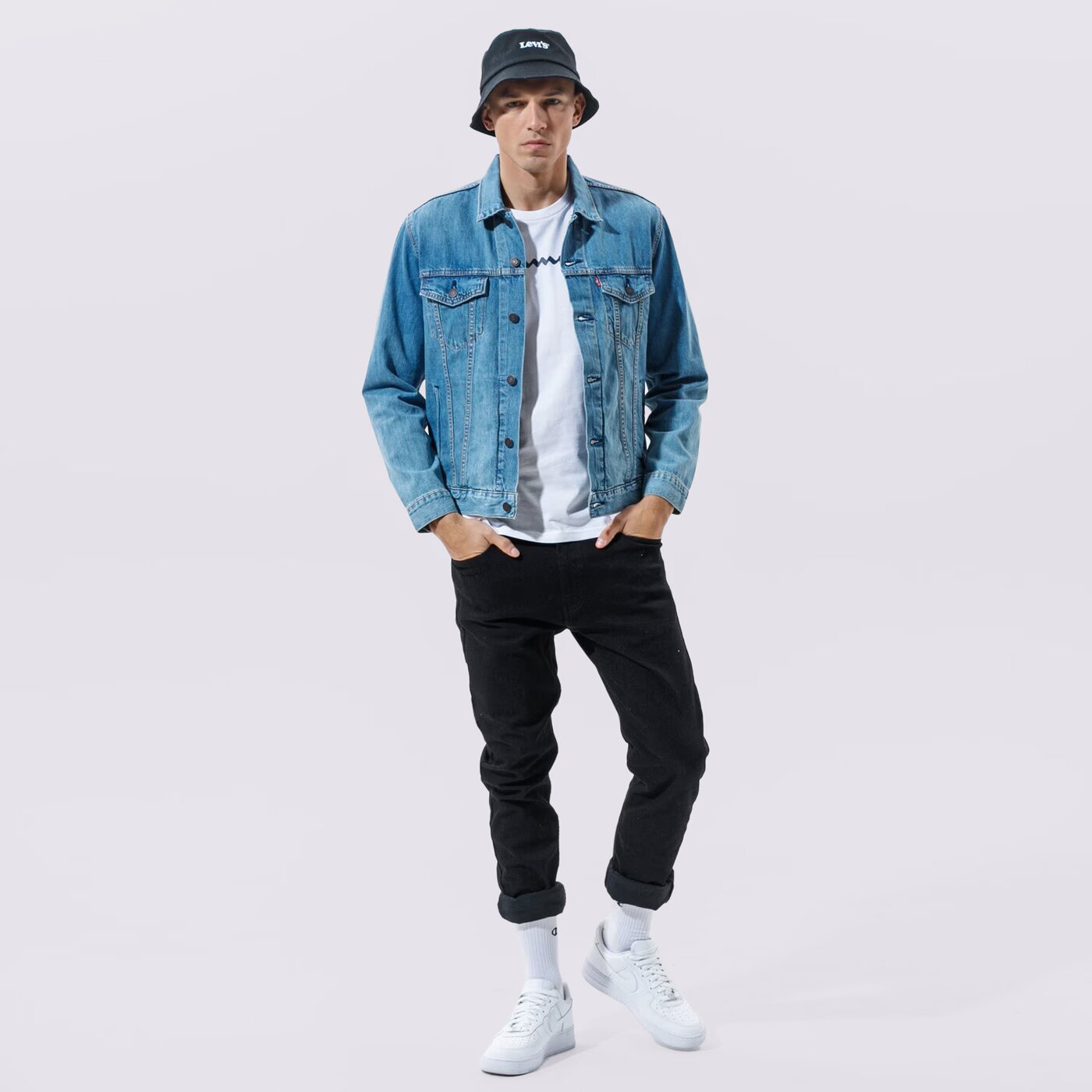 Мъжка тениска CHAMPION ТЕНИСКА CREWNECK ТЕНИСКА 216957ww001 цвят бял