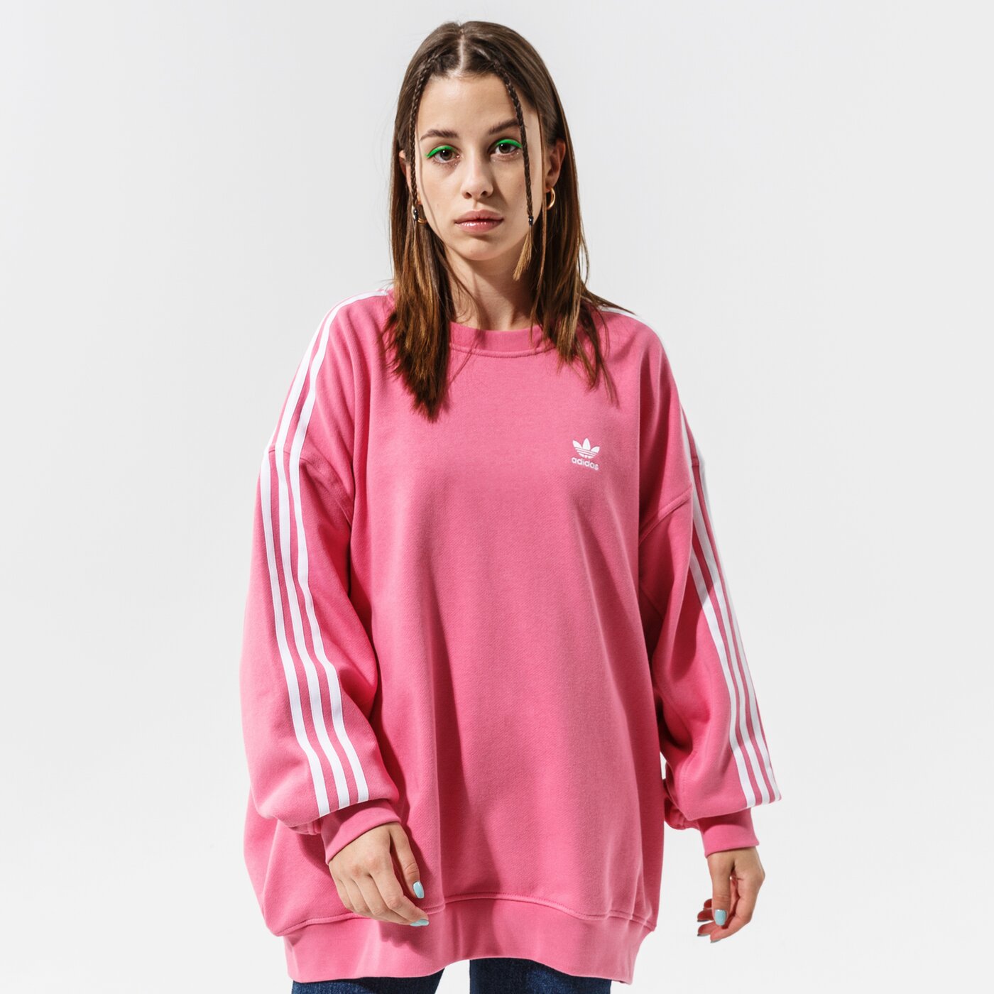 Дамски суичър ADIDAS СУИТЧЪР OS SWEATSHIRT h33542 цвят розов