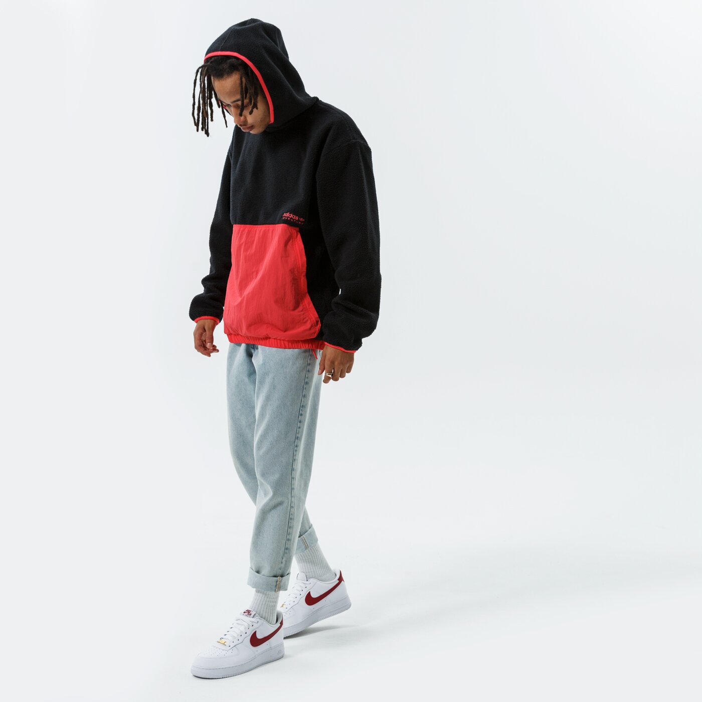 Мъжки суичър ADIDAS ПОЛАР PFLEEC HOOD h09089 цвят черен