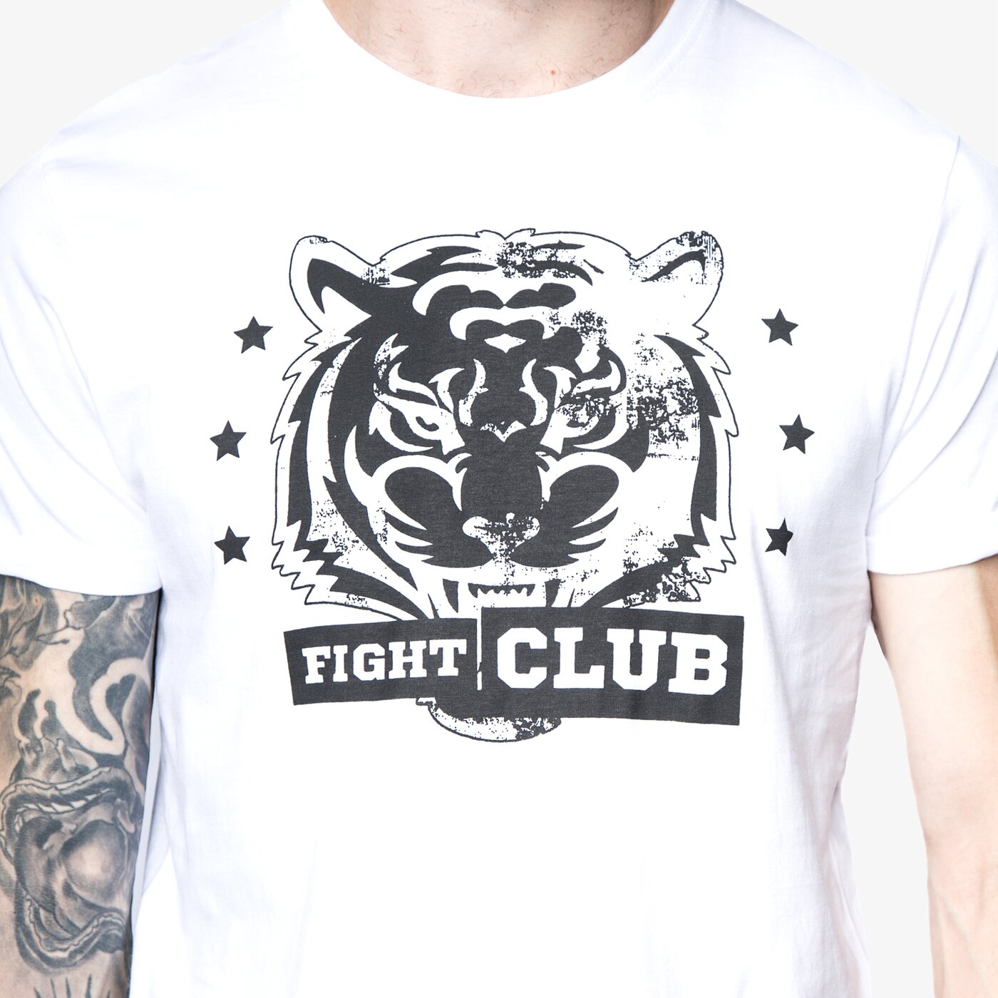 Мъжка тениска CONFRONT ТЕНИСКА TIGRE cf16tsmpr019 цвят бял