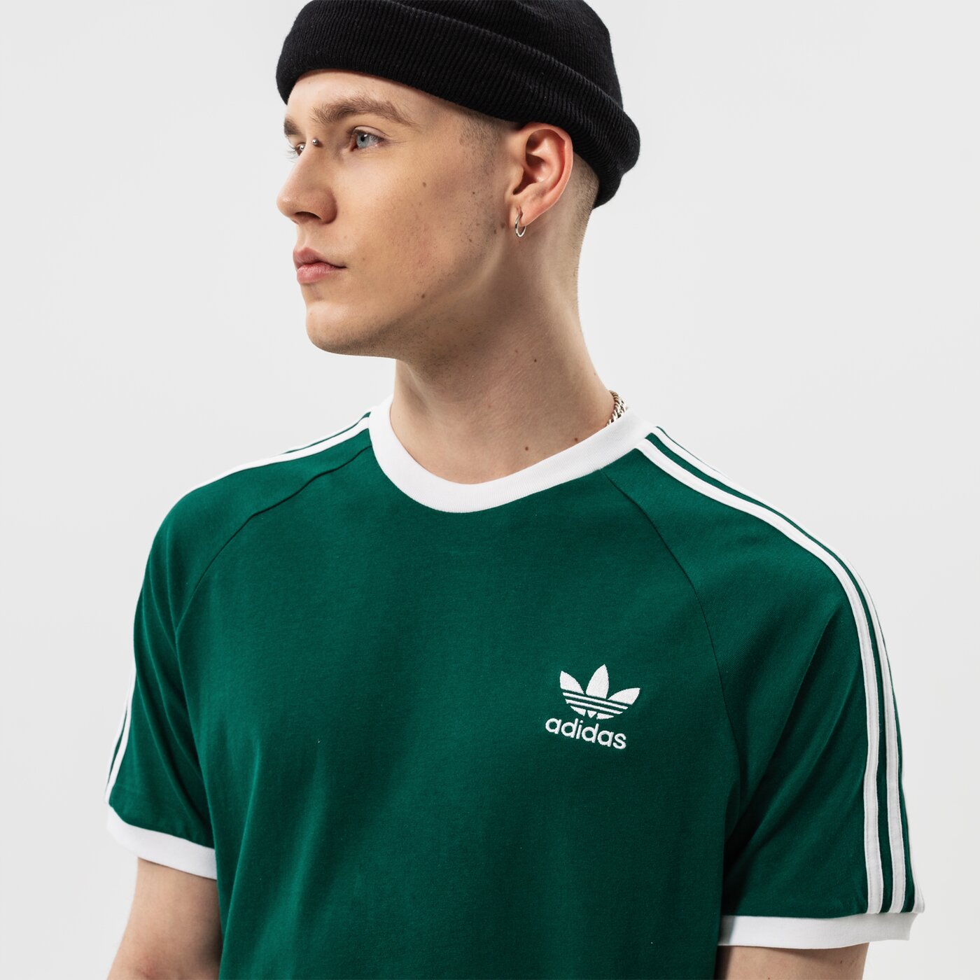 Мъжка тениска ADIDAS ТЕНИСКА 3-STRIPES TEE he9546 цвят зелен