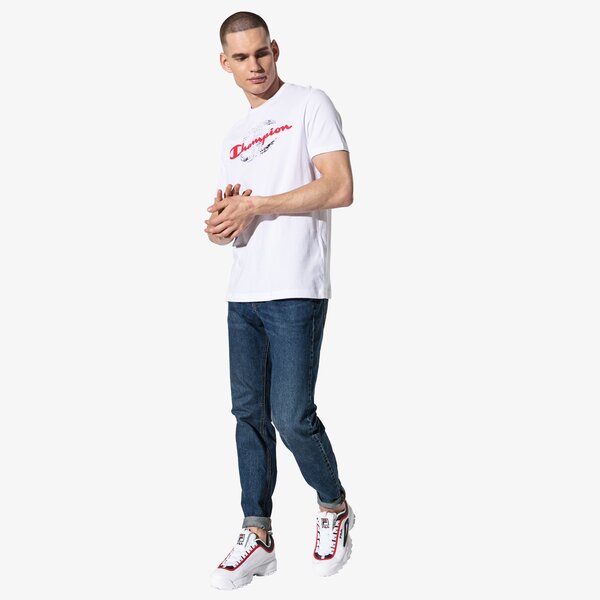 Мъжка тениска CHAMPION ТЕНИСКА SS BIG LOGO ТЕНИСКА chz191186-006 цвят бял