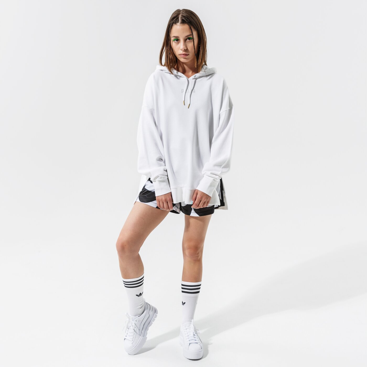 Дамски къси панталони ADIDAS ШОРТИ h20477 цвят черен