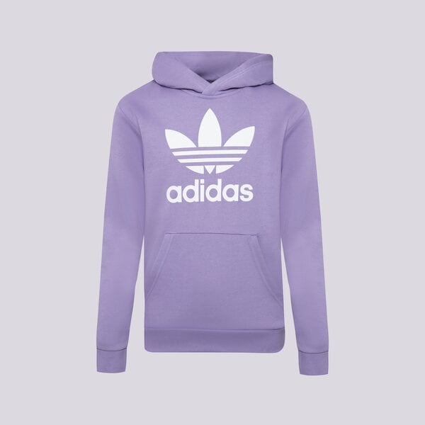 Детски суичър ADIDAS СУИТЧЪР С КАЧУЛКА TREFOIL HOODIE GIRL ib9983 цвят виолетов