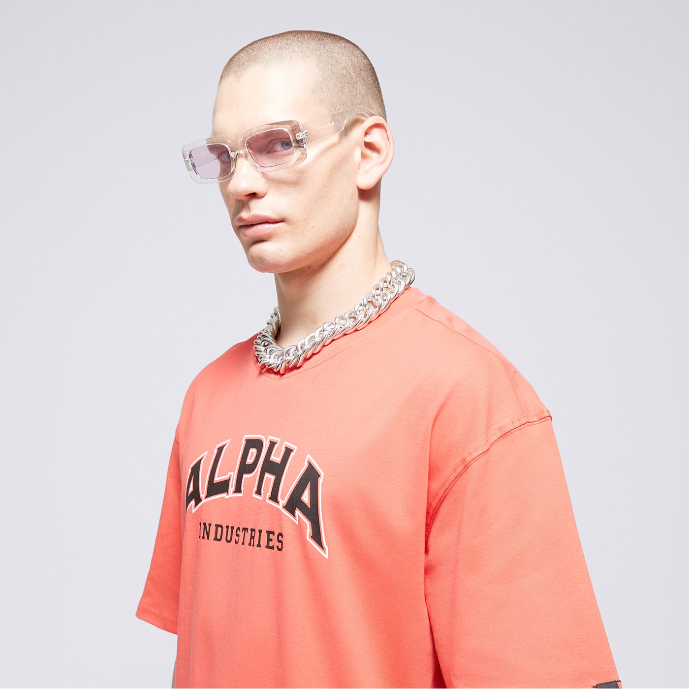 Мъжка тениска ALPHA INDUSTRIES ТЕНИСКА COLLEGE T 146501711 цвят червен