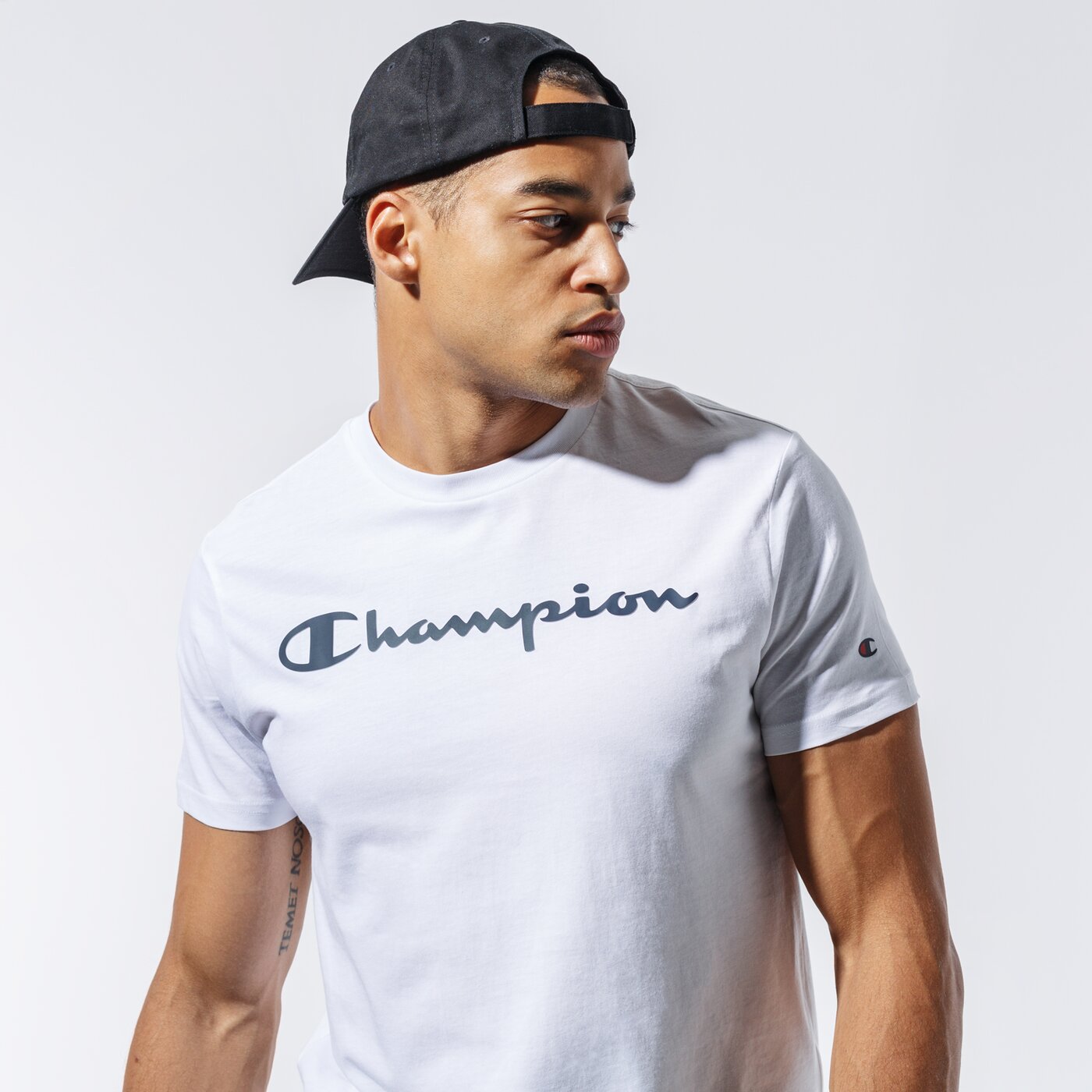 Мъжка тениска CHAMPION ТЕНИСКА CREWNECK ТЕНИСКА 214747ww001 цвят бял