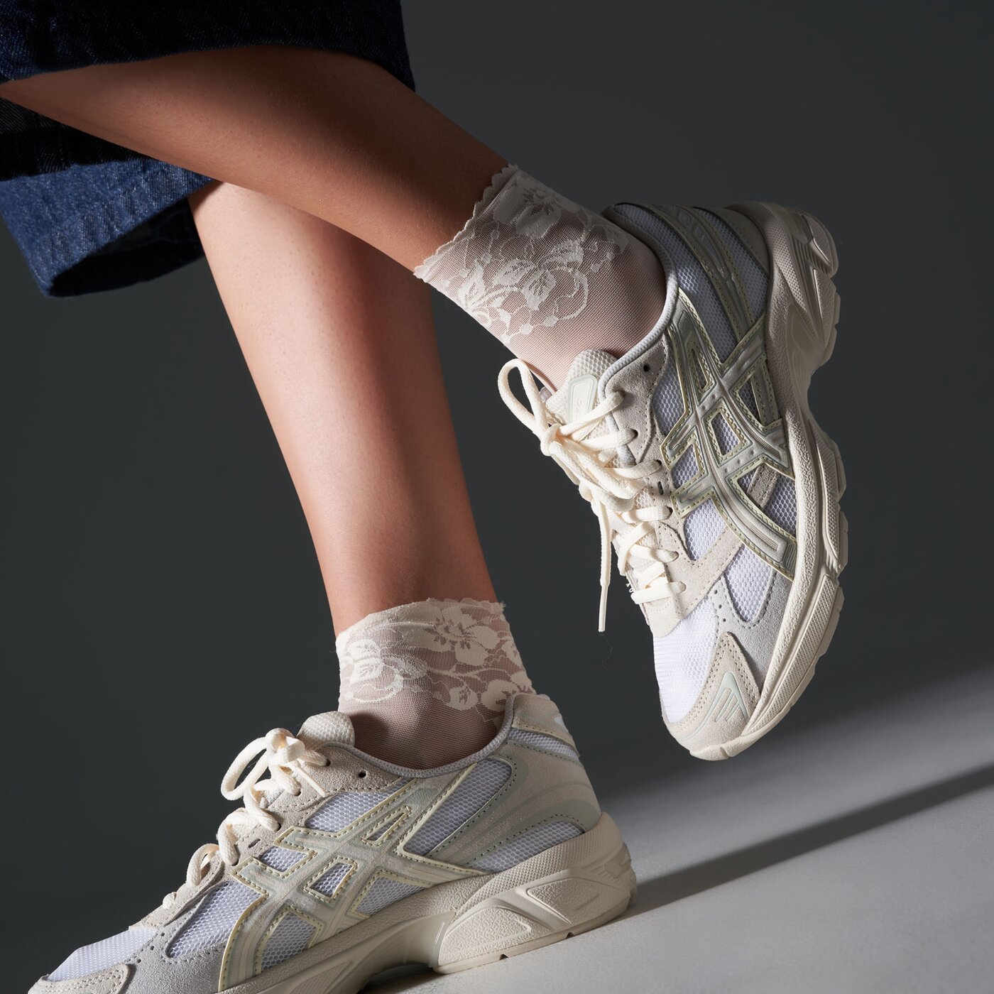 Дамски маратонки ASICS GEL-1130 1202a163-100 цвят бежов