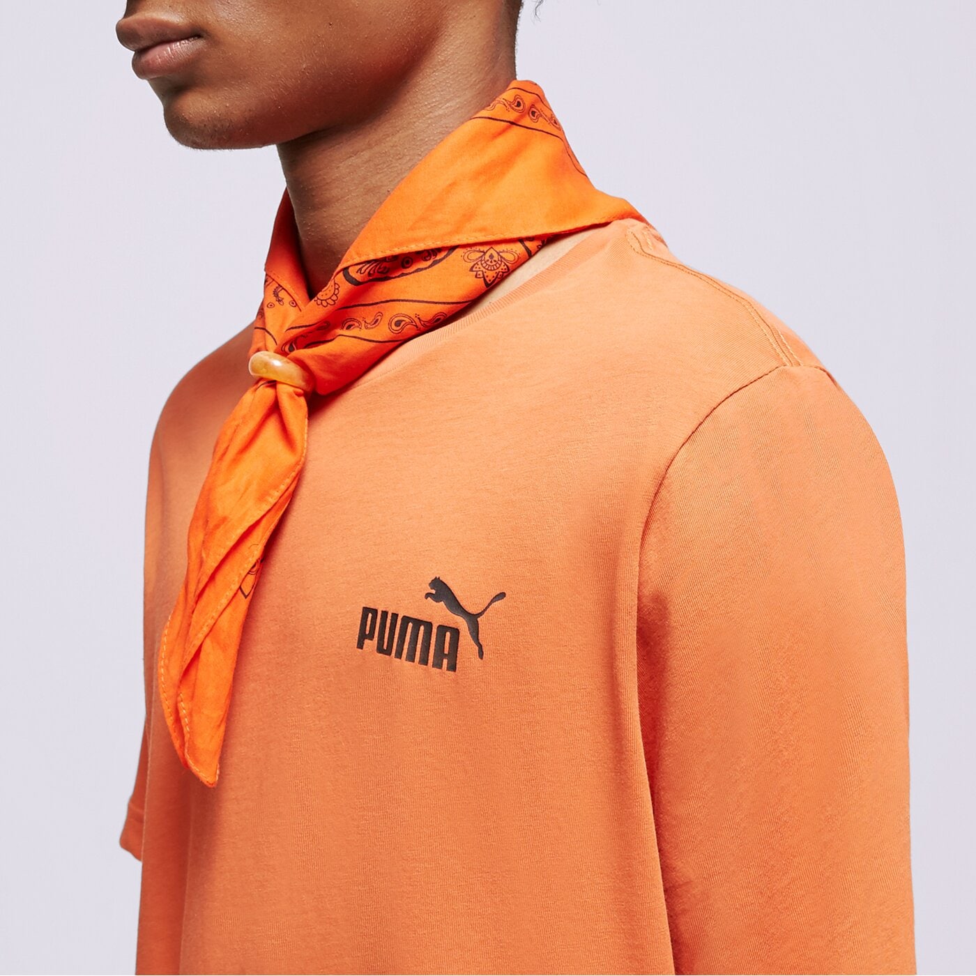 Мъжка тениска PUMA ТЕНИСКА ESS LOGO TEE (S) 58666994 цвят оранжев