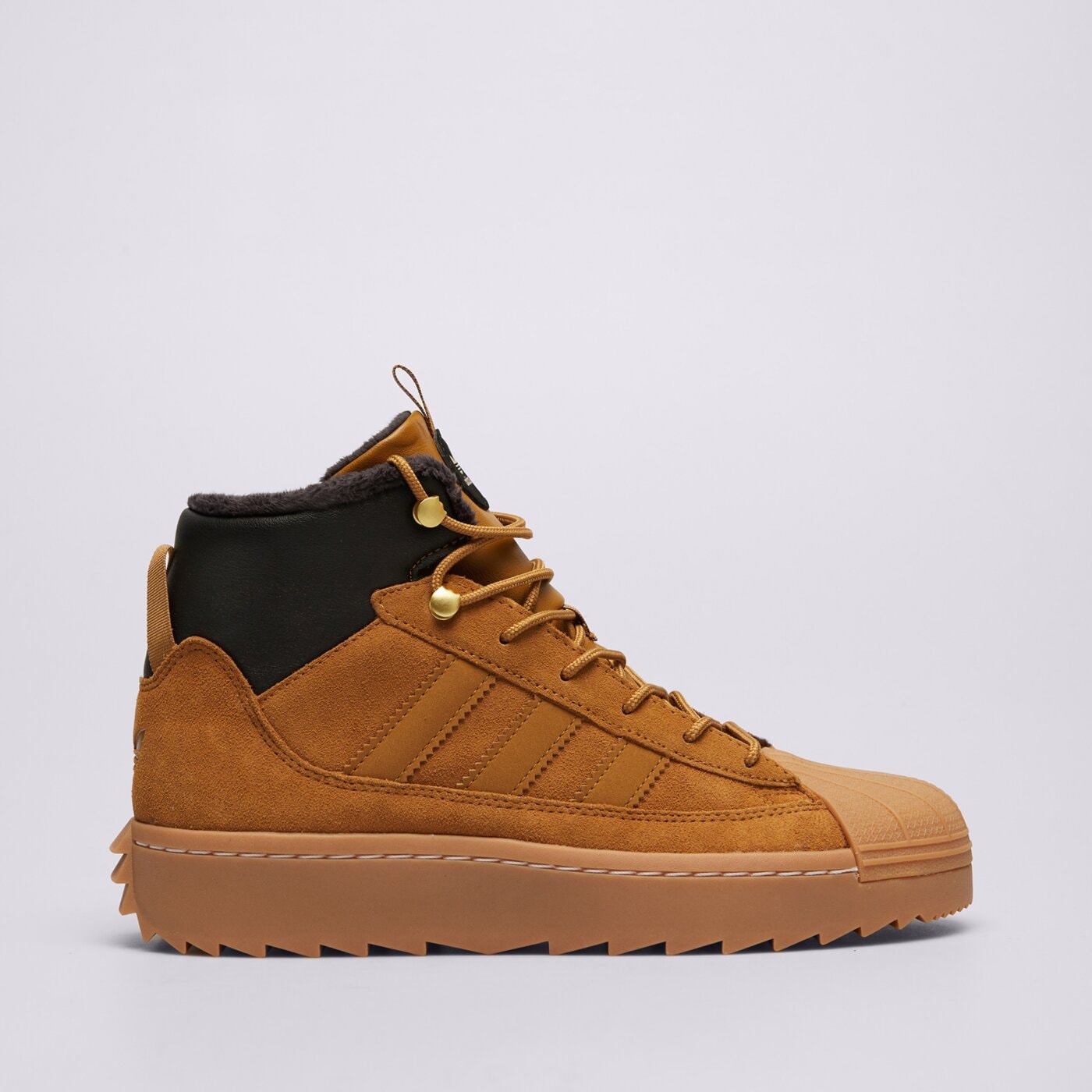 Детски зимни обувки ADIDAS SUPERSTAR WINTER TREK J jq0345 цвят кафяв