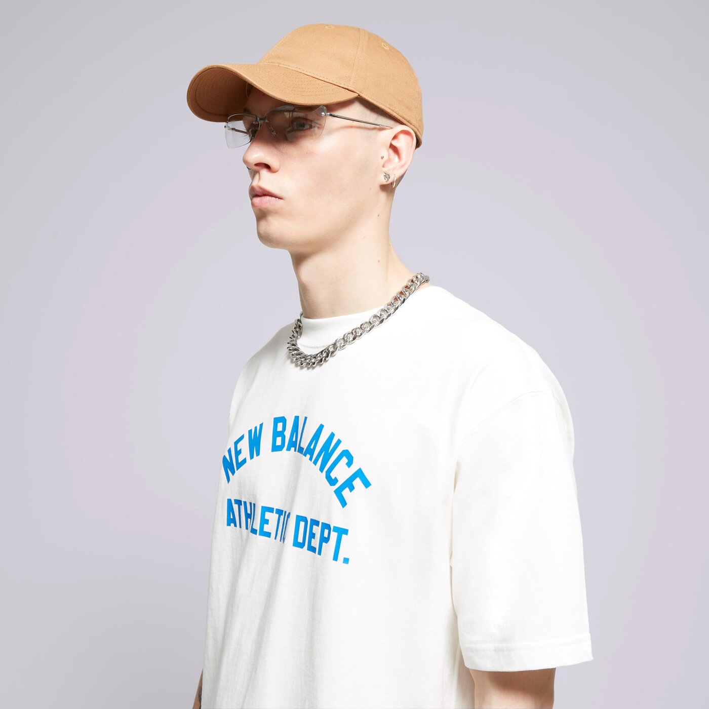 Мъжка тениска NEW BALANCE ТЕНИСКА SGH ATHLETIC DEPT TEE mt41514sst цвят бял