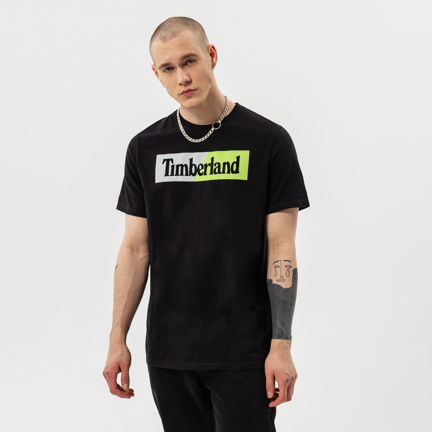 Мъжка тениска TIMBERLAND ТЕНИСКА SS KENNEBEC RIVER PUFFED LINEAR JERSEY CR tb0a2cb7br71 цвят черен