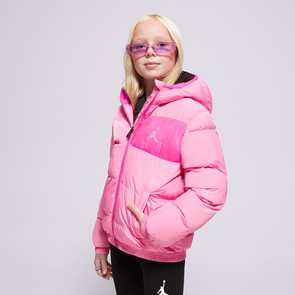 Детска преходно яке JORDAN ЯКЕ ЗИМНО ESSENTIAL MIDWEIGHT PUFFER GIRL 45d195-afn цвят розов