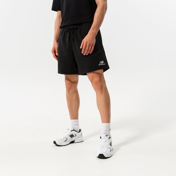 Мъжки къси панталони NEW BALANCE ШОРТИ NB ESSENTIALS UNI-SSENTIALS FLEECE SHORT us21500bk цвят черен