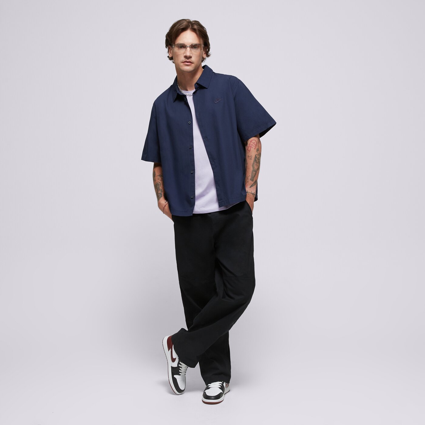 NIKE РИЗА M NK CLUB SS BTN SHIRT WSH hj2029-451 цвят черен