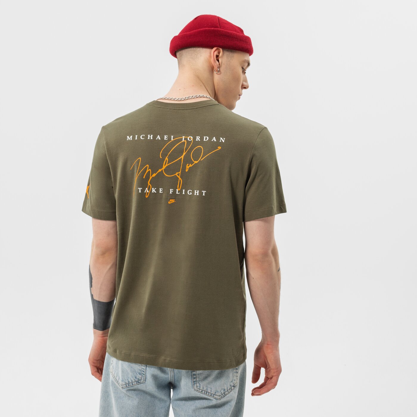 Мъжка тениска JORDAN ТЕНИСКА M J FLT ESS JDN AIR GFX CREW dh8968-222 цвят каки