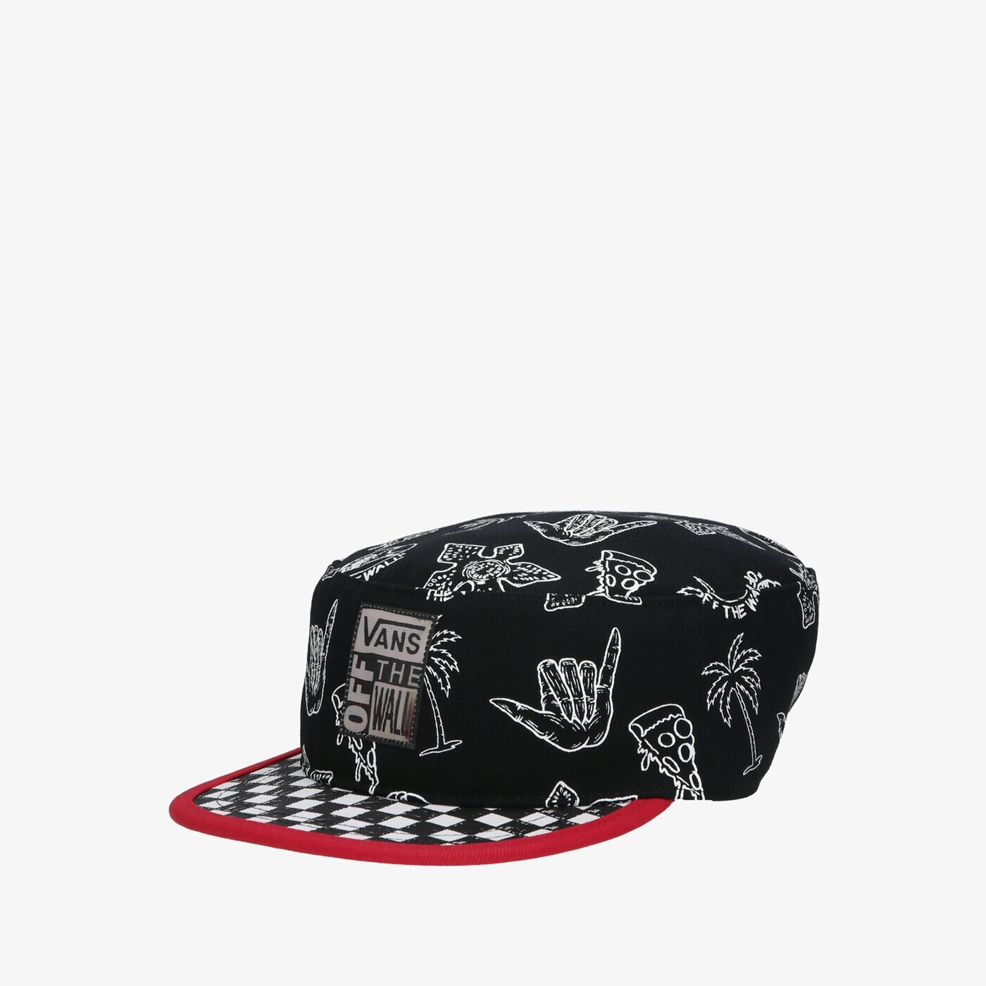 Дамска шапка с козирка VANS ШАПКА SKETCH PILL BOX HAT vn0007rrblk1 цвят черен