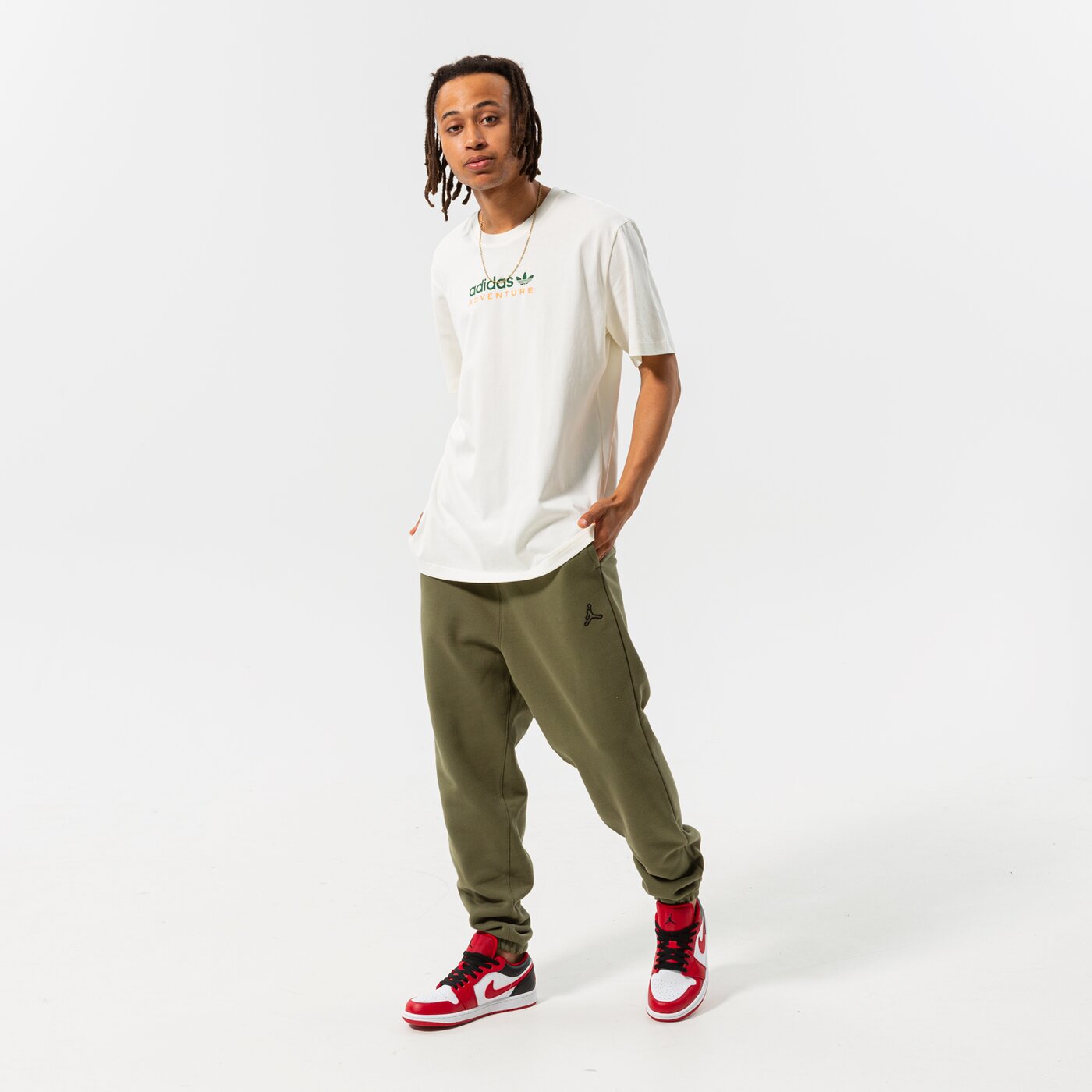 Мъжки панталони JORDAN ПАНТАЛОНИ ESSENTIAL JOGGERS da9820-222 цвят каки