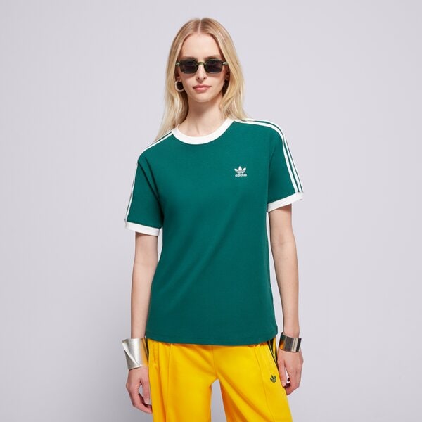 Дамска тениска ADIDAS ТЕНИСКА 3 STRIPE TEE jd4571 цвят зелен