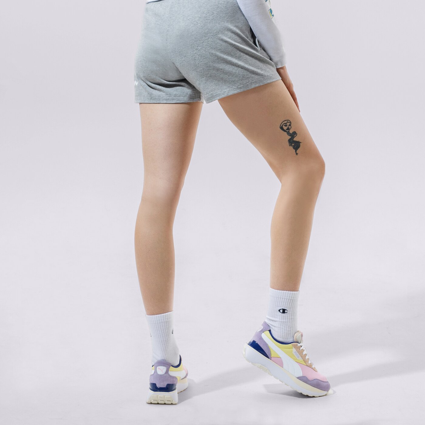 Дамски къси панталони CHAMPION ШОРТИ SHORTS 112622em006 цвят сив