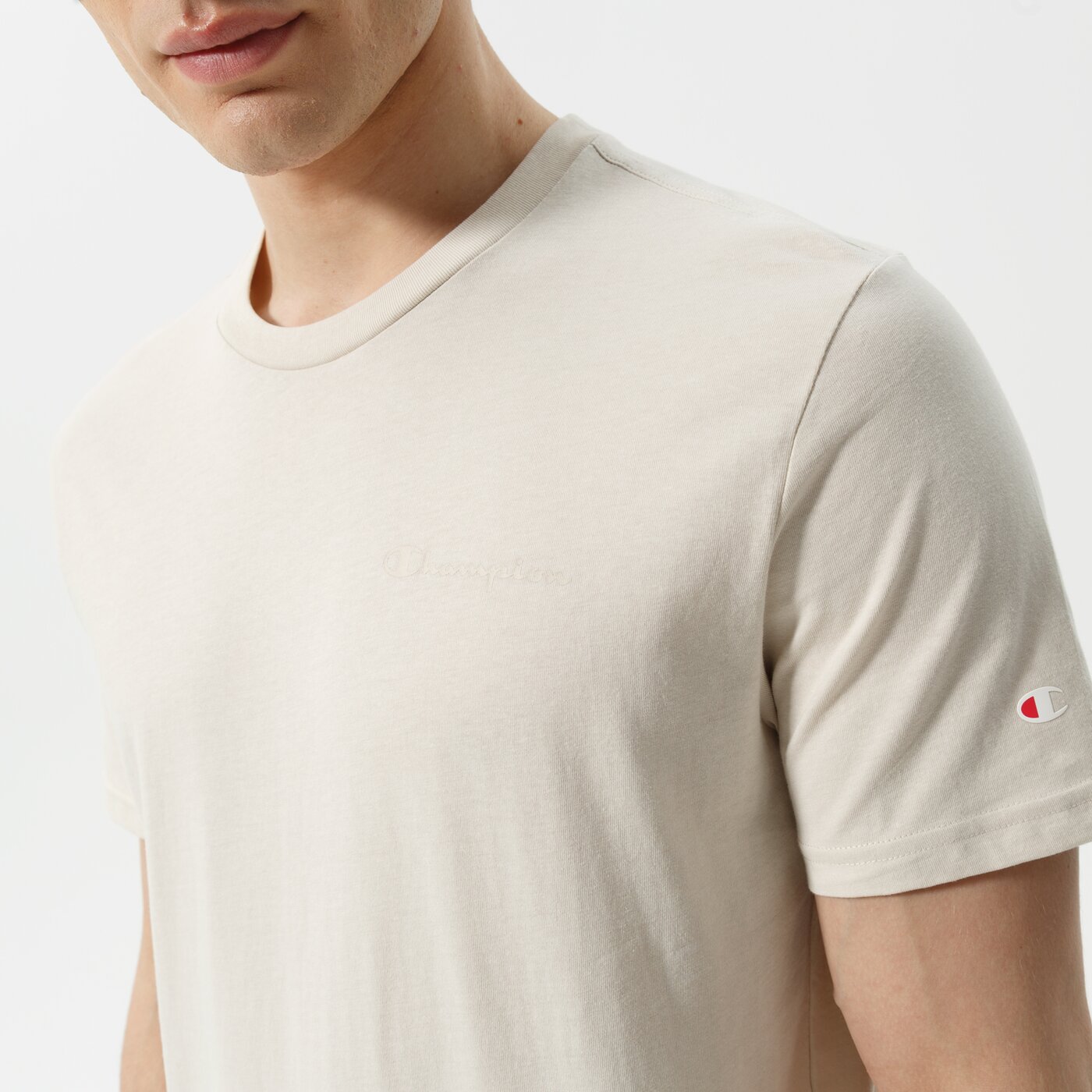 Мъжка тениска CHAMPION ТЕНИСКА CREWNECK ТЕНИСКА 218281ms014 цвят кафяв