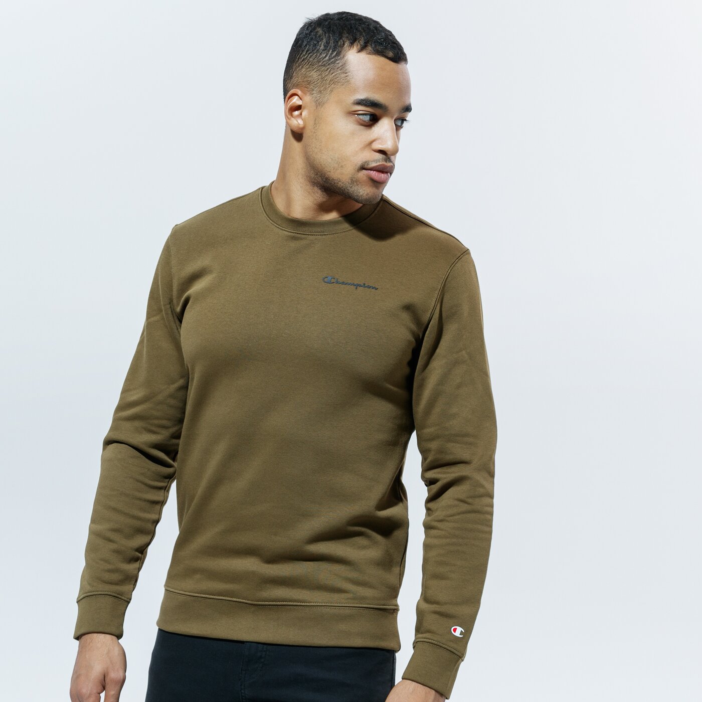 Мъжки суичър CHAMPION СУИТЧЪР CREWNECK SWEATSHIRT 214750ms549 цвят каки