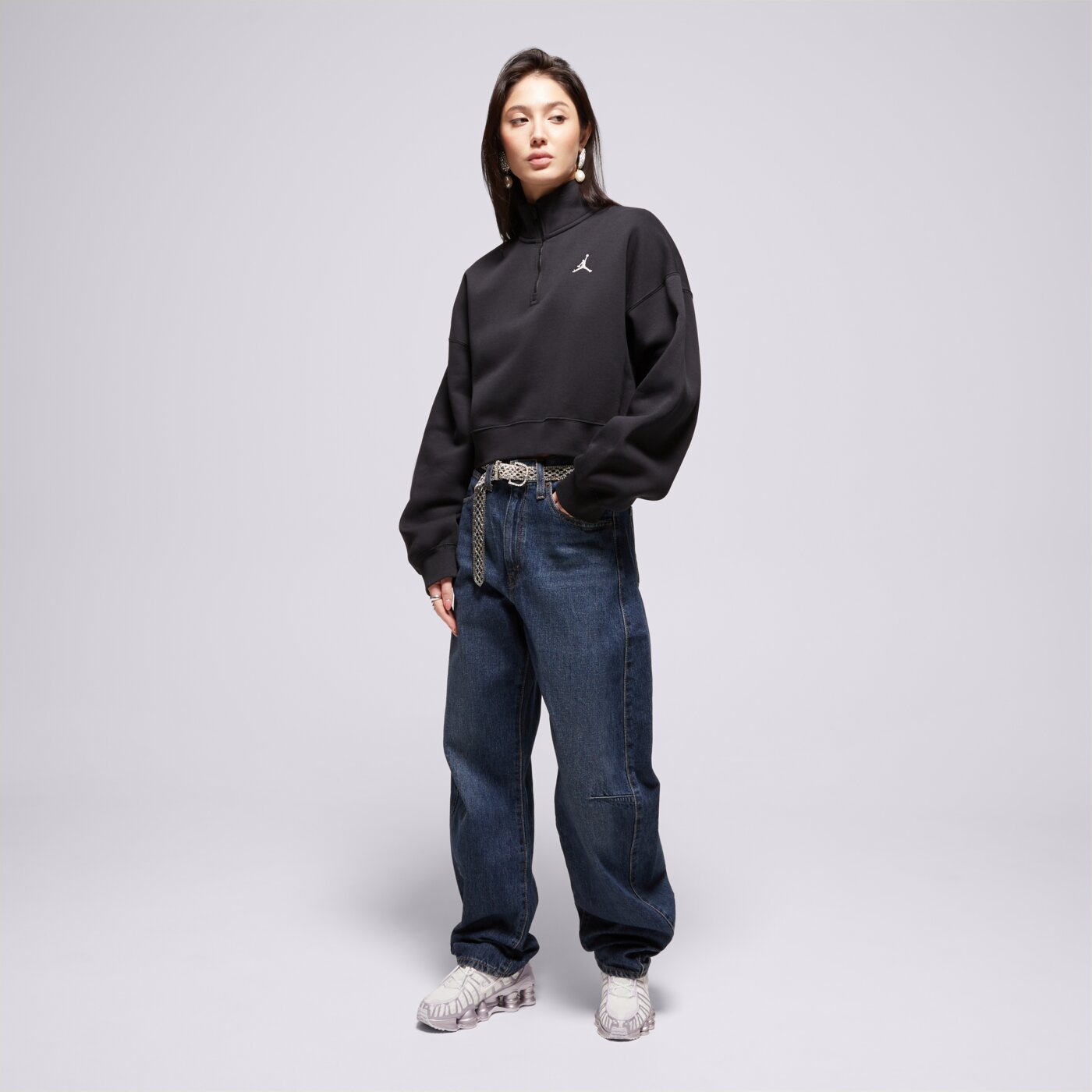 Дамски панталони LEVI'S ПАНТАЛОНИ CINCH BARREL DARK INDIGO WORN IN 003v5-0001 цвят тъмносин