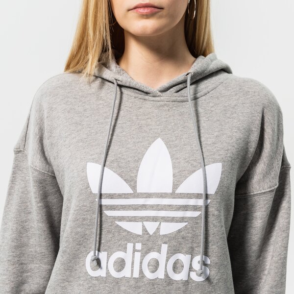 Дамски суичър ADIDAS СУИТЧЪР С КАЧУЛКА TRF HOODIE h33589 цвят сив